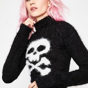 Current Mood Shiver my timbers Skull Turtleneck Sweater